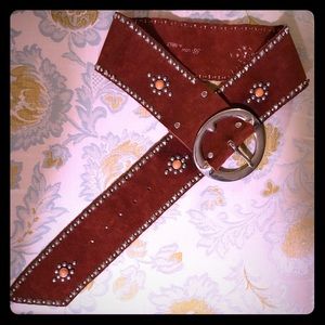 Suede belt with Metal Studs
